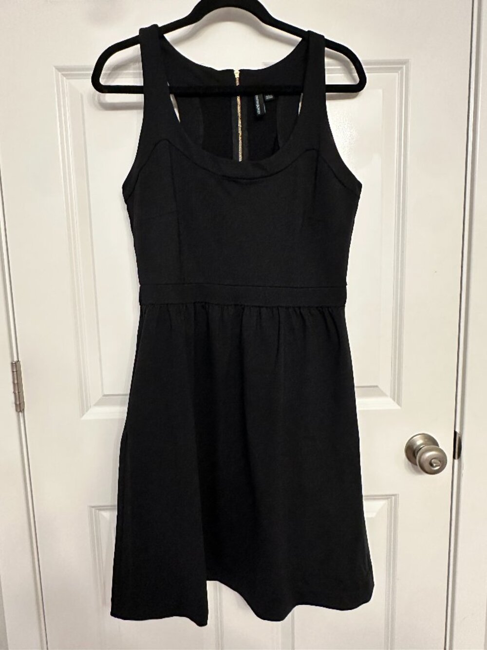 Cynthia Rowley Little Black Racerback Skater Dress with Pockets Size L